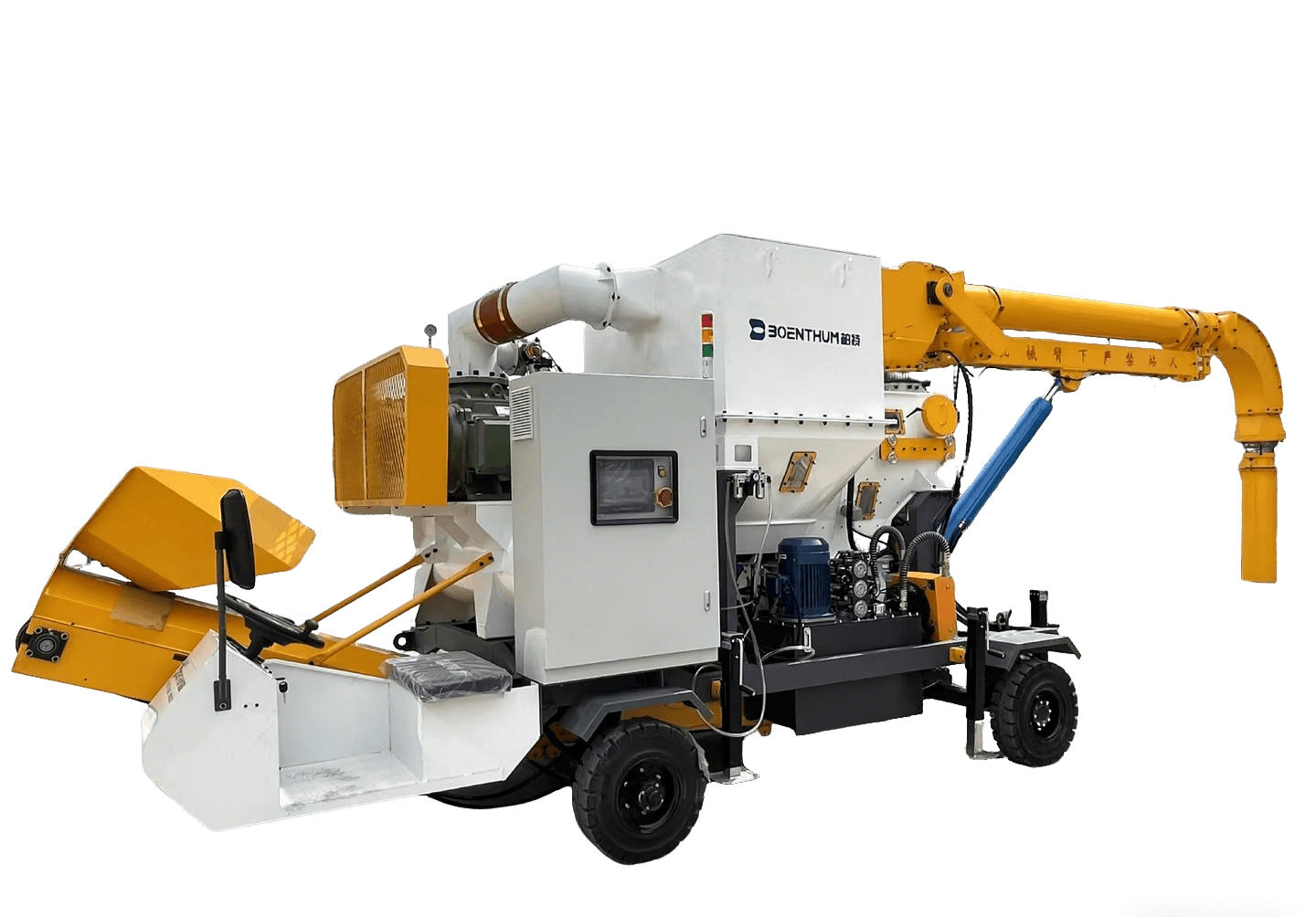 BOENTHUM mobile grain suction machine with an extendable suction arm